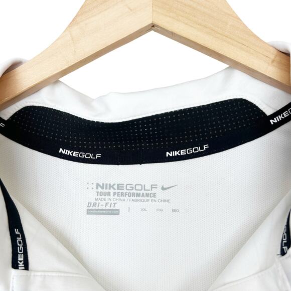 Nike Golf Tour Performance White Short Sleeve Polo Sz XXL - Picture 2 of 9